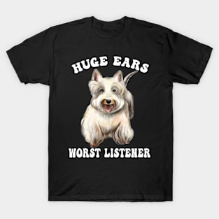 Scottish Terrier Huge Ears Worst Listener T-Shirt